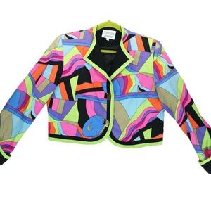 Vintage Constance Saunders neon blazer